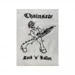 Besticktes Duschtuch Chainsaw Rock n Roller