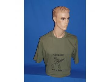 Besticktes T-Shirt Chainsaw Rock n Roller