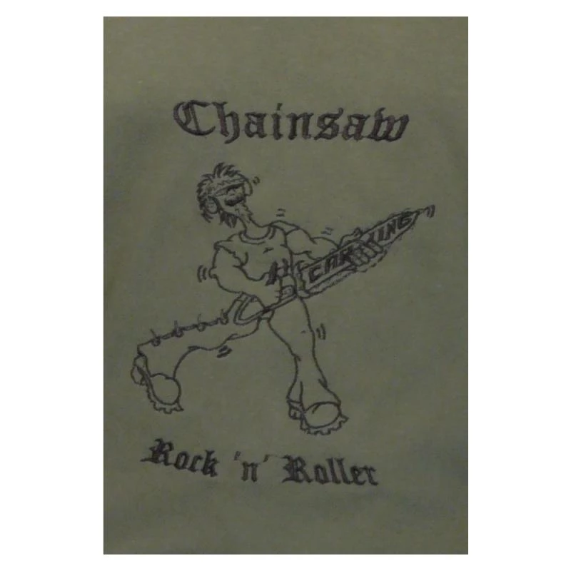 Besticktes T-Shirt Chainsaw Rock n Roller