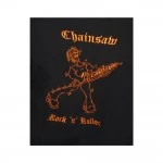 Besticktes Langarmshirt Chainsaw Rock n Roller für Damen