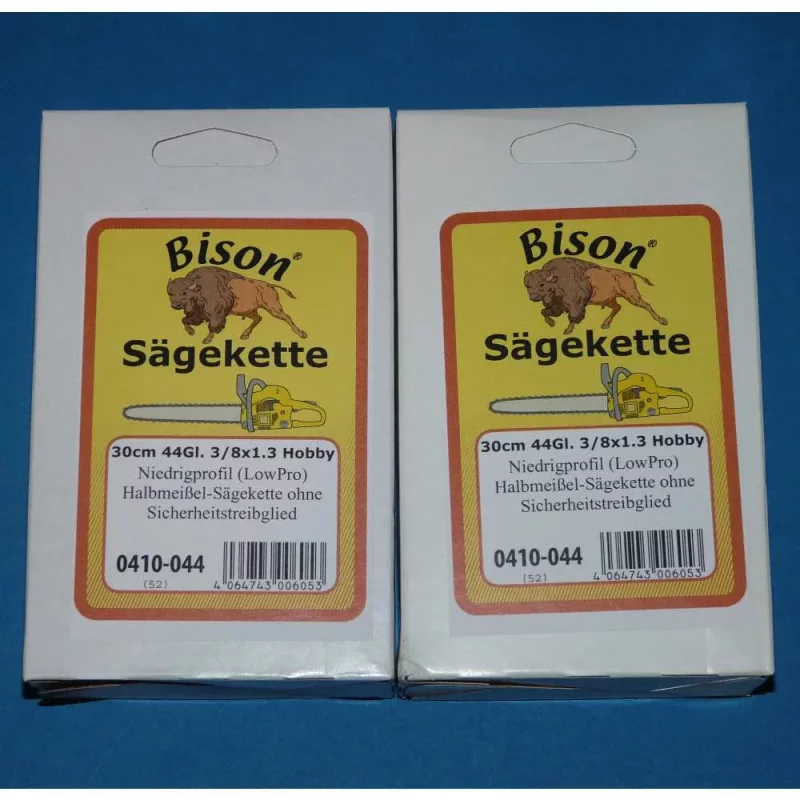 2 Stück Bison Sägekette 3/8" Hobby, 1,3mm , 44 Tgl.