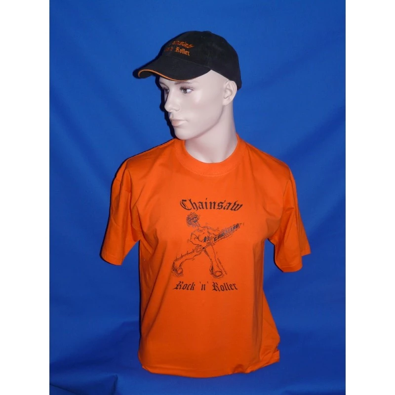T-Shirt Chainsaw Rock n Roller orange für Kinder