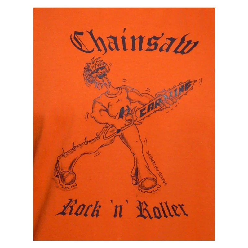 T-Shirt Chainsaw Rock n Roller orange für Kinder