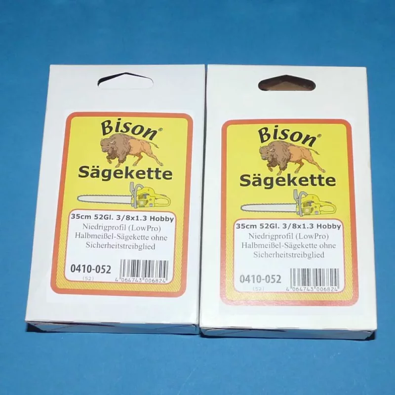2 Stück Bison Sägekette 3/8" Hobby, 1,3mm , 52 Tgl.