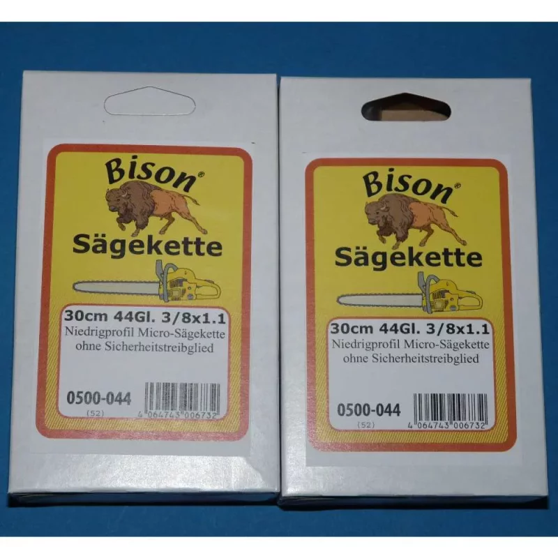 2 Stück Bison Sägekette 3/8" Hobby, 1,1 mm, 44 Tgl.