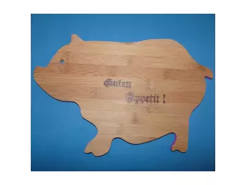 Holzbrettchen Schwein