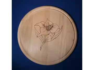 Brettchen rund Lotosblüte