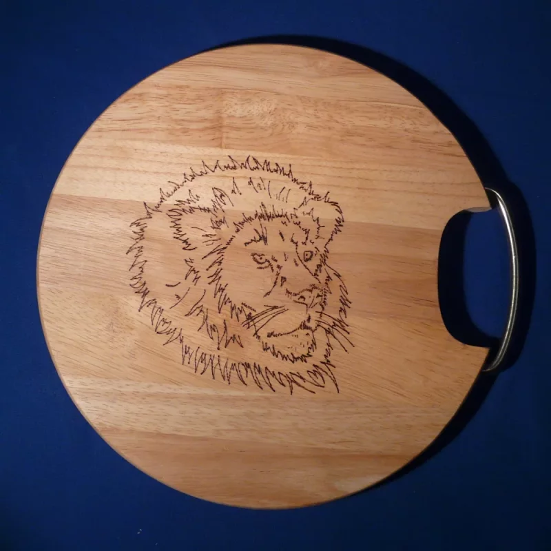 Brettchen rund Löwe