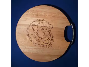 Brettchen rund Löwe