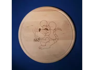 Brettchen rund Maus