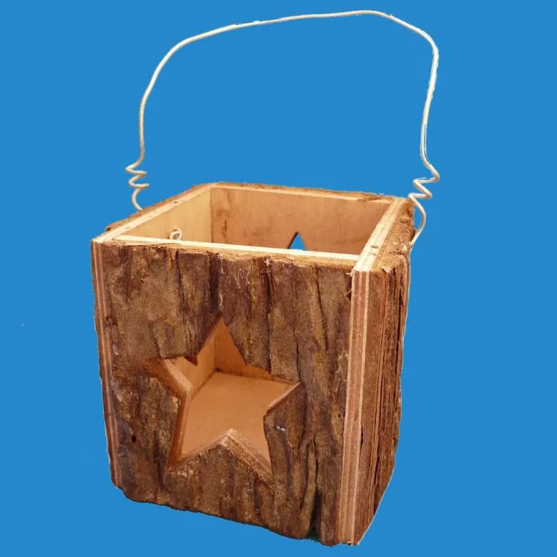 Holzlaterne Sterne