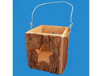 Holzlaterne Sterne