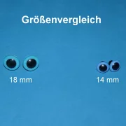 Kunststoffaugen blau 14 mm