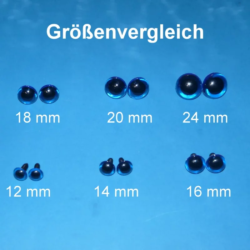 Kunststoffaugen blau 24 mm