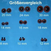 Kunststoffaugen braun