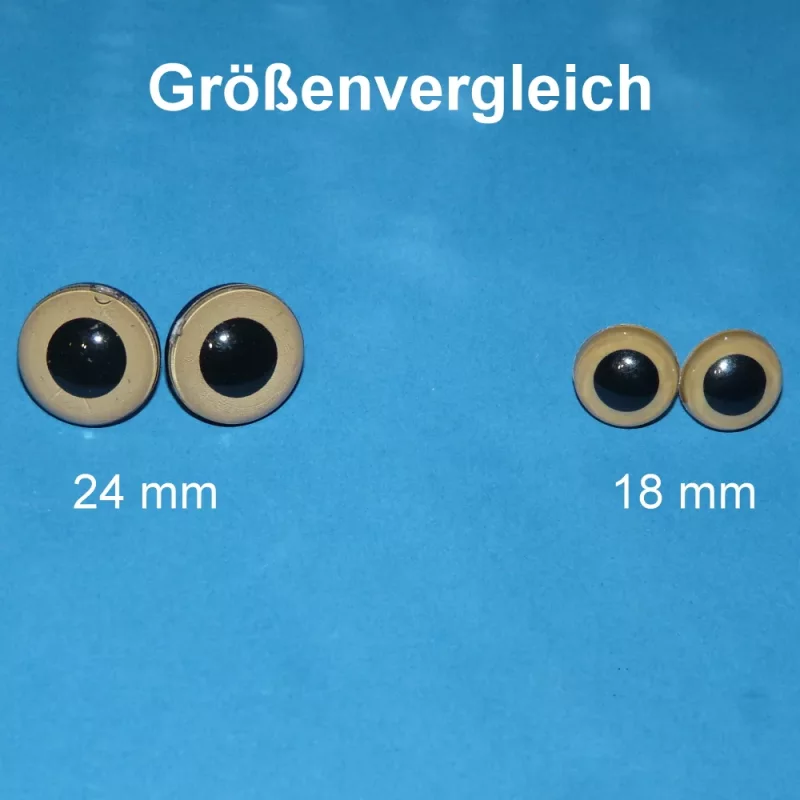 Kunststoffaugen hellbraun