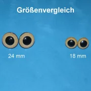 Kunststoffaugen hellbraun