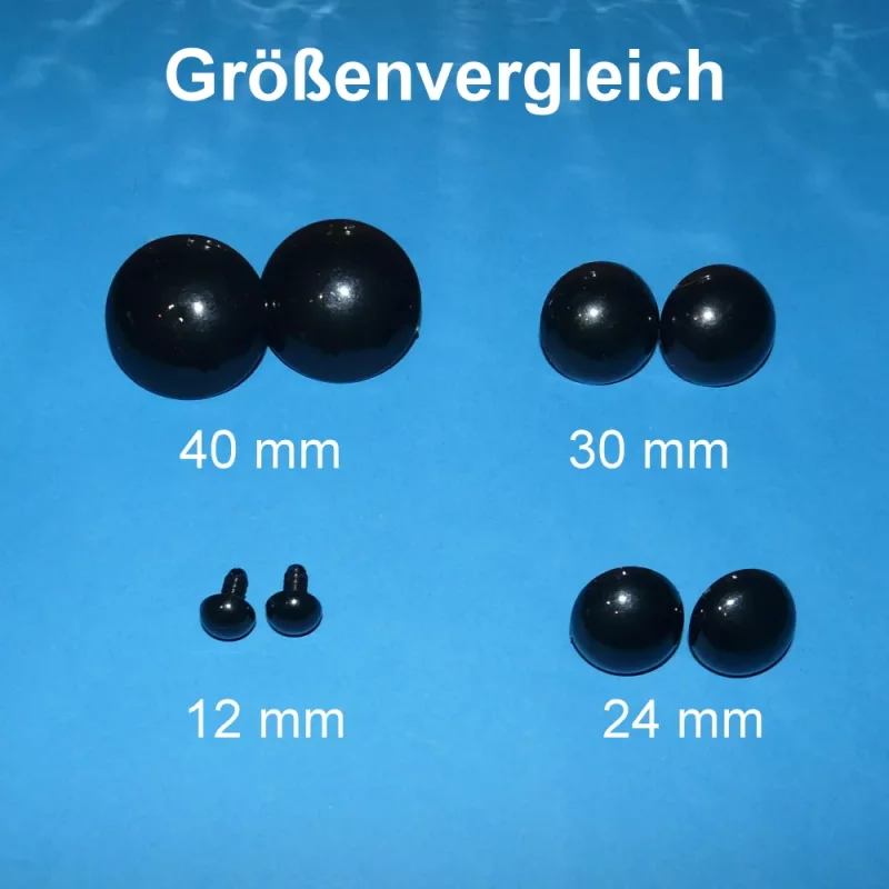 Kunststoffaugen schwarz