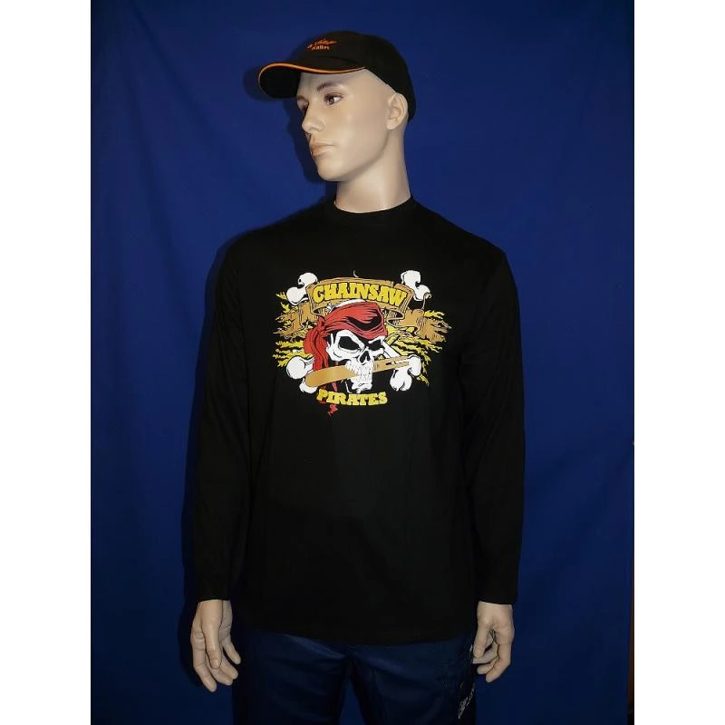 Langarm T-Shirt Chainsaw Pirate