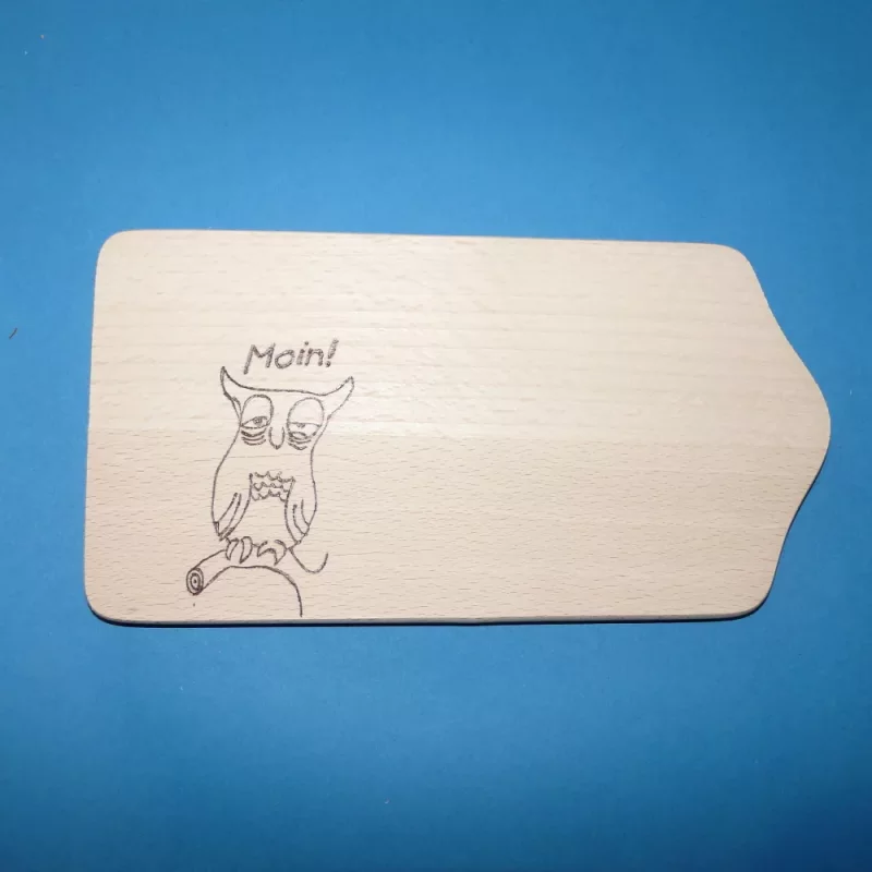 Holzbrettchen Eule