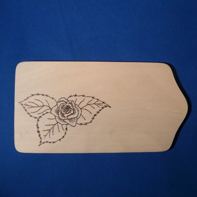 Holzbrettchen Rose