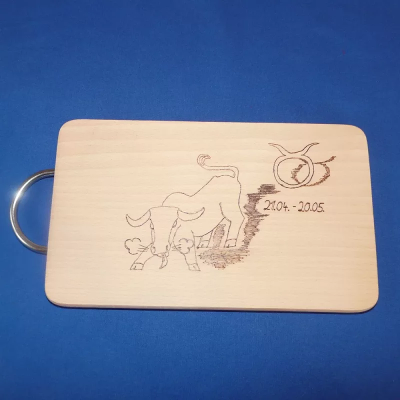 Holzbrettchen Sternzeichen Stier