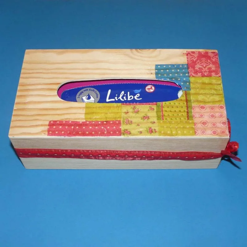 Tücherbox aus Holz - Design 3