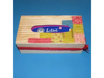 Tücherbox aus Holz - Design 3