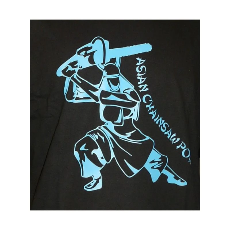 T-Shirt Chainsaw Samurai blau