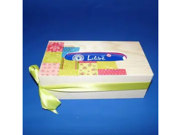 Tücherbox aus Holz - Design 2