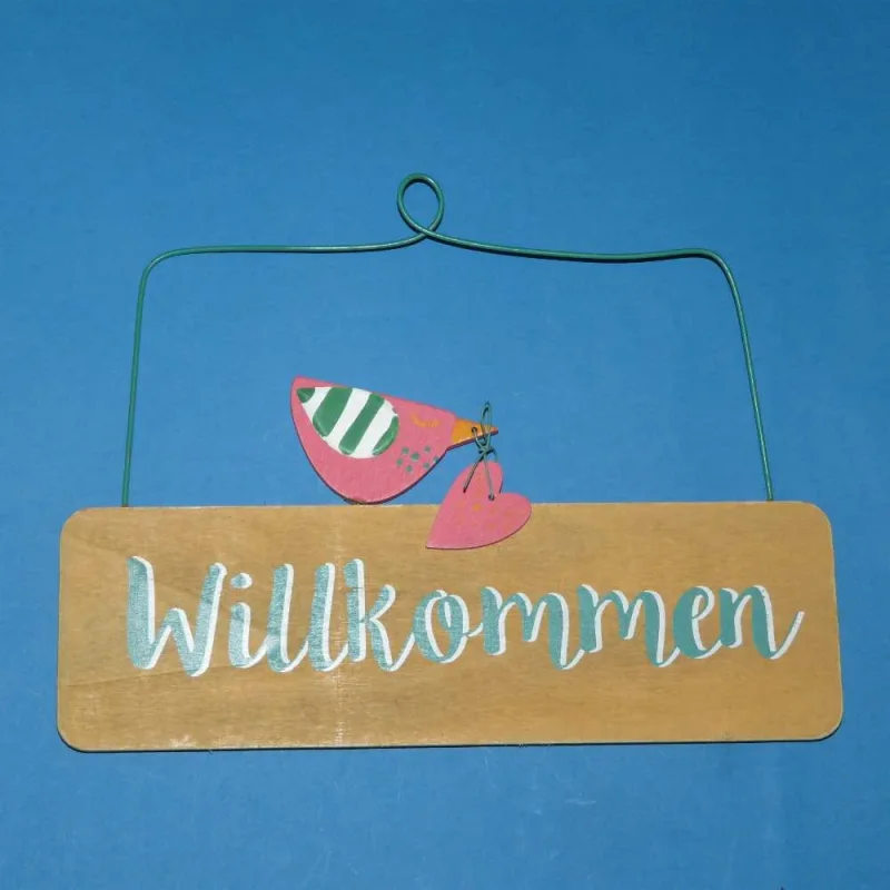 Türschild Willkommen