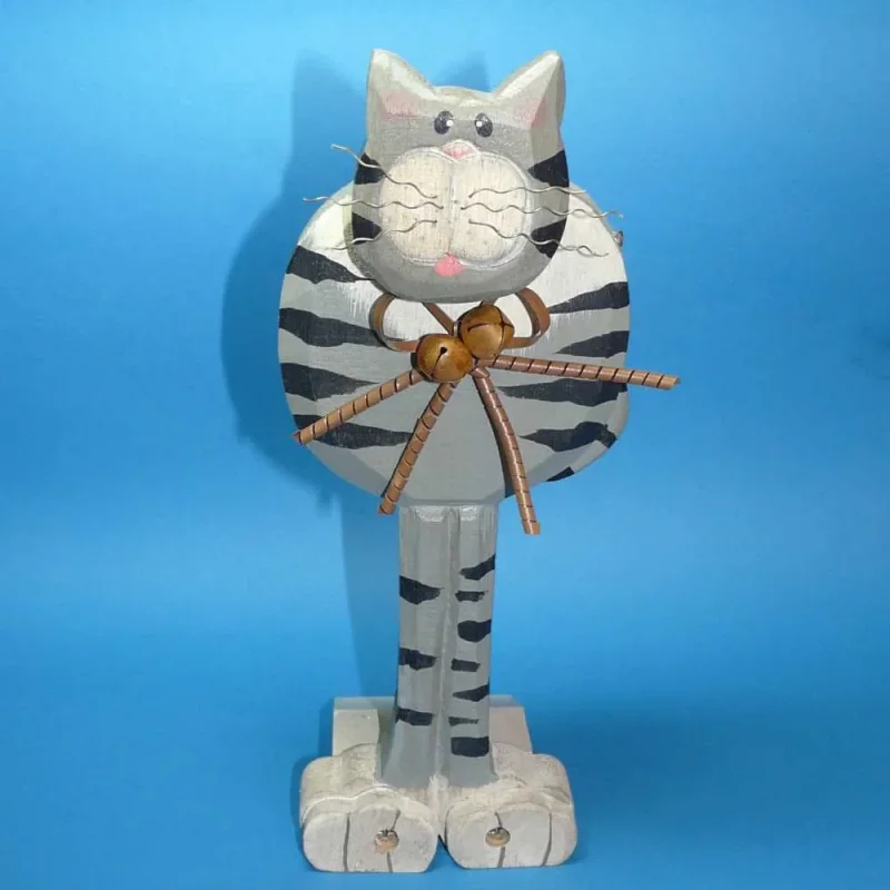 Türstopper Katze grau