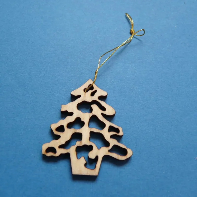 Weihnachtsanhänger Baum natur