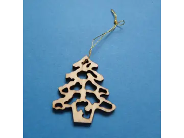 Weihnachtsanhänger Baum natur