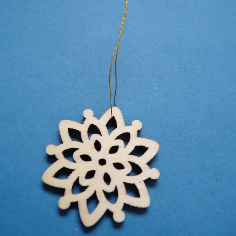 Weihnachtsanhänger Blume natur