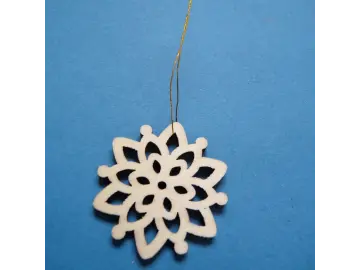 Weihnachtsanhänger Blume natur