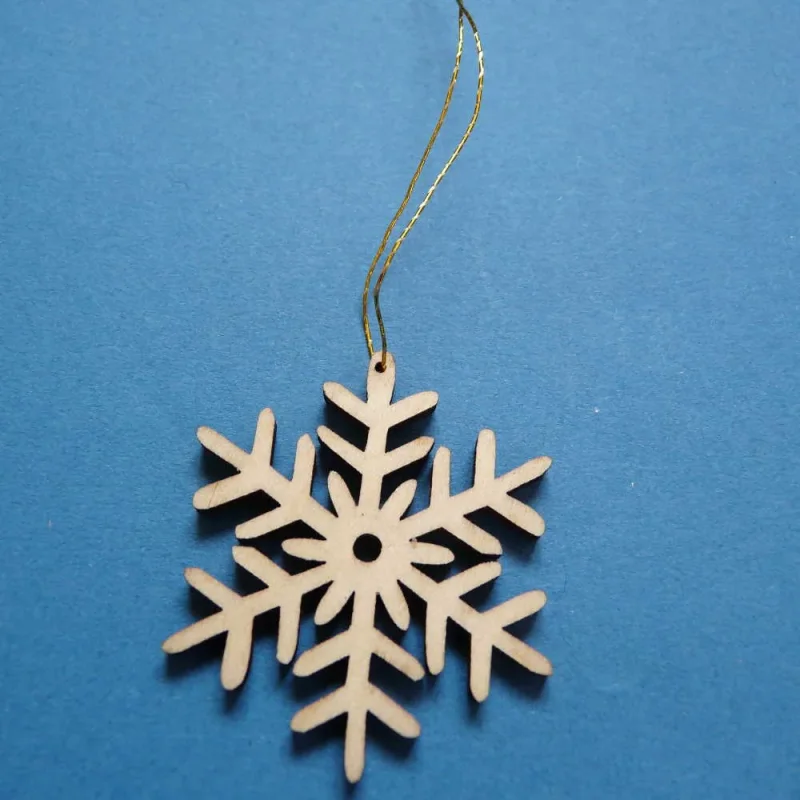 Weihnachtsanhänger Eiskristall natur