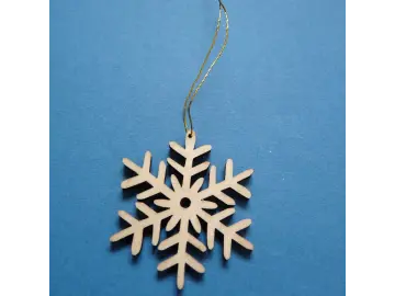 Weihnachtsanhänger Eiskristall natur