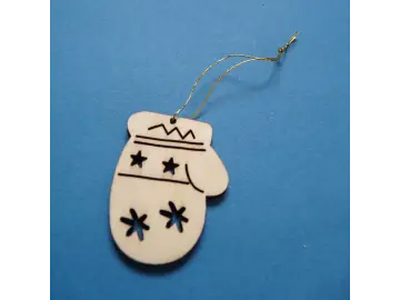 Weihnachtsanhänger Handschuh natur