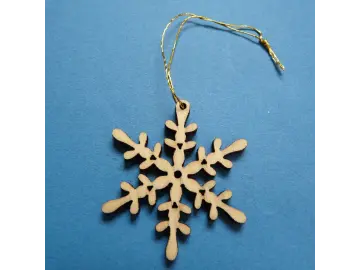 Weihnachtsanhänger Schneeflocke natur