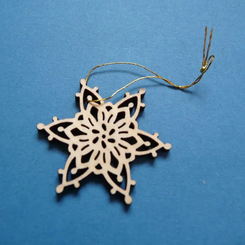 Weihnachtsanhänger Stern natur