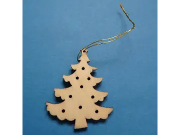 Weihnachtsanhänger Tanne natur