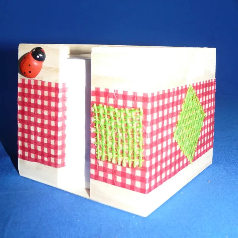 Zettelbox aus Holz - Design 1