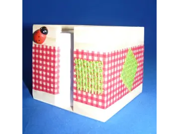 Zettelbox aus Holz - Design 1