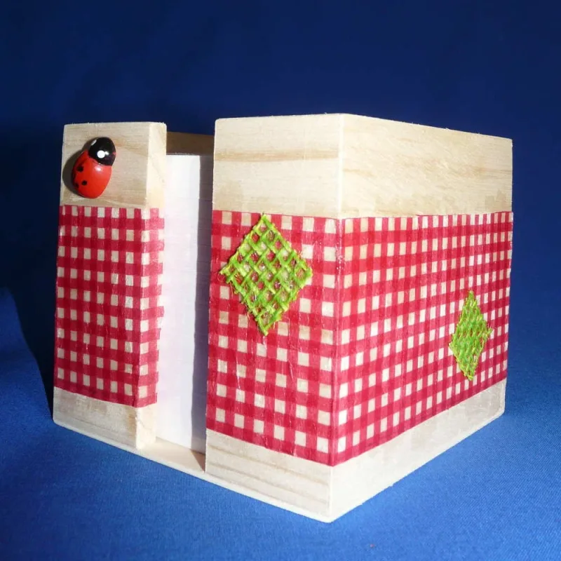 Zettelbox aus Holz - Design 2