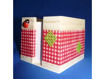 Zettelbox aus Holz - Design 2