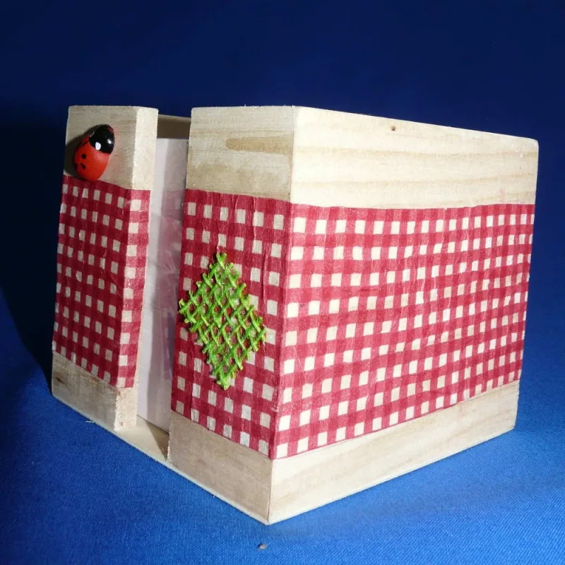 Zettelbox aus Holz - Design 3