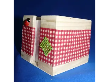 Zettelbox aus Holz - Design 3