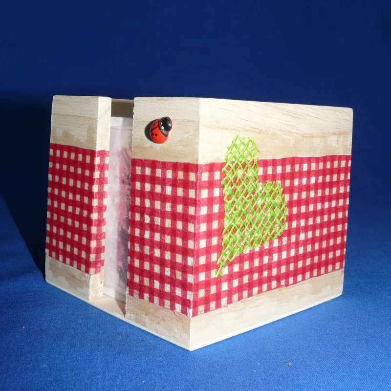 Zettelbox aus Holz - Design 4