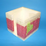 Zettelbox aus Holz - Design 4 - leer